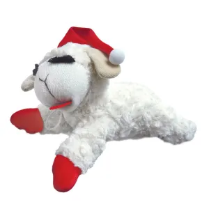 Multipet Holiday Lamb Chop with Santa Hat 6"