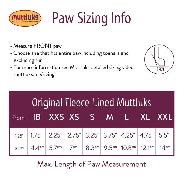 Muttluks Fleece Lined Dog Boots