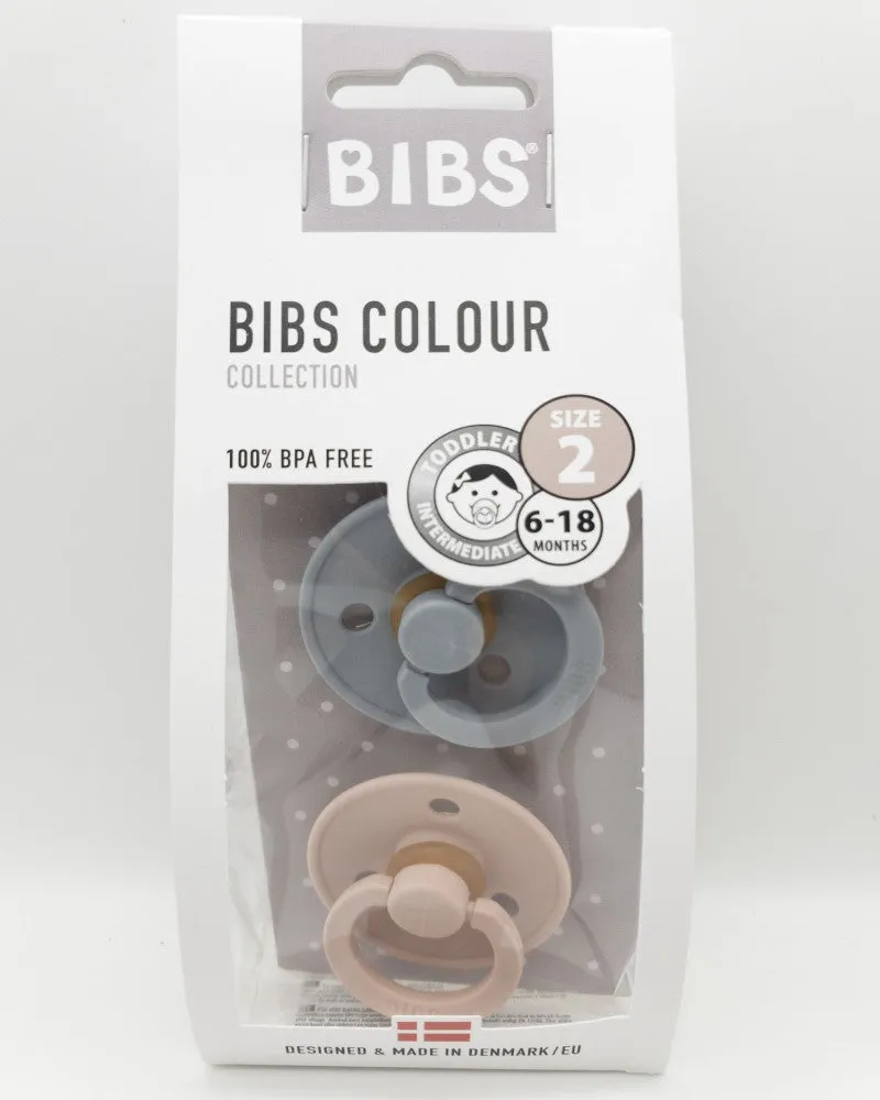 Nibbling Bibs Twin Dummy Pack Size 2 in Cloud/Blush