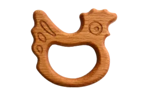 Organic Wooden Teether toy Chicken