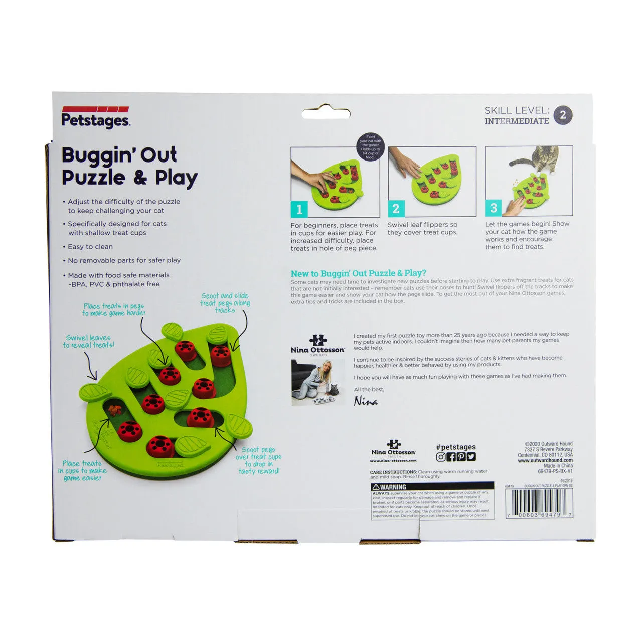 Petstages Buggin' Out Puzzle & Play Cat Toy