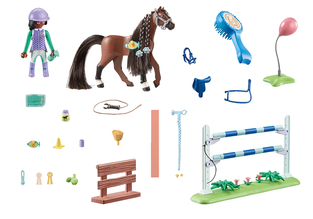 Playmobil Horses of Waterfall: Jumping Arena with Zoe and Blaze 71355