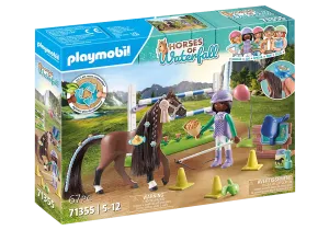 Playmobil Horses of Waterfall: Jumping Arena with Zoe and Blaze 71355