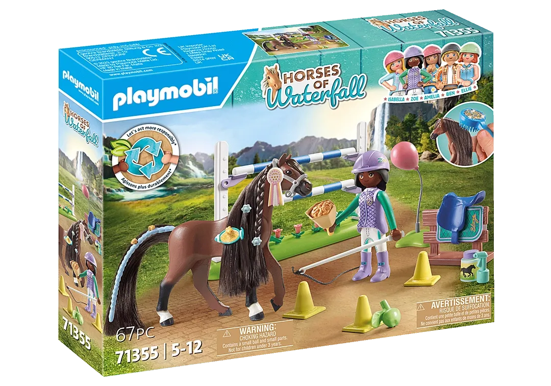 Playmobil Horses of Waterfall: Jumping Arena with Zoe and Blaze 71355