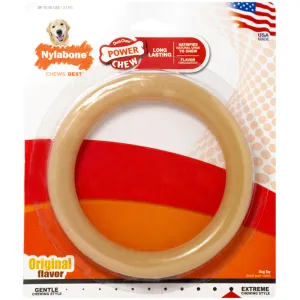 POWER CHEW - Ring Chew Toy Original Flavored, Giant - 7.75" Bone