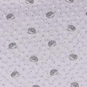 Printed Dimple Micro Chenille - HEDGEHOG DOT - 003 - Grey