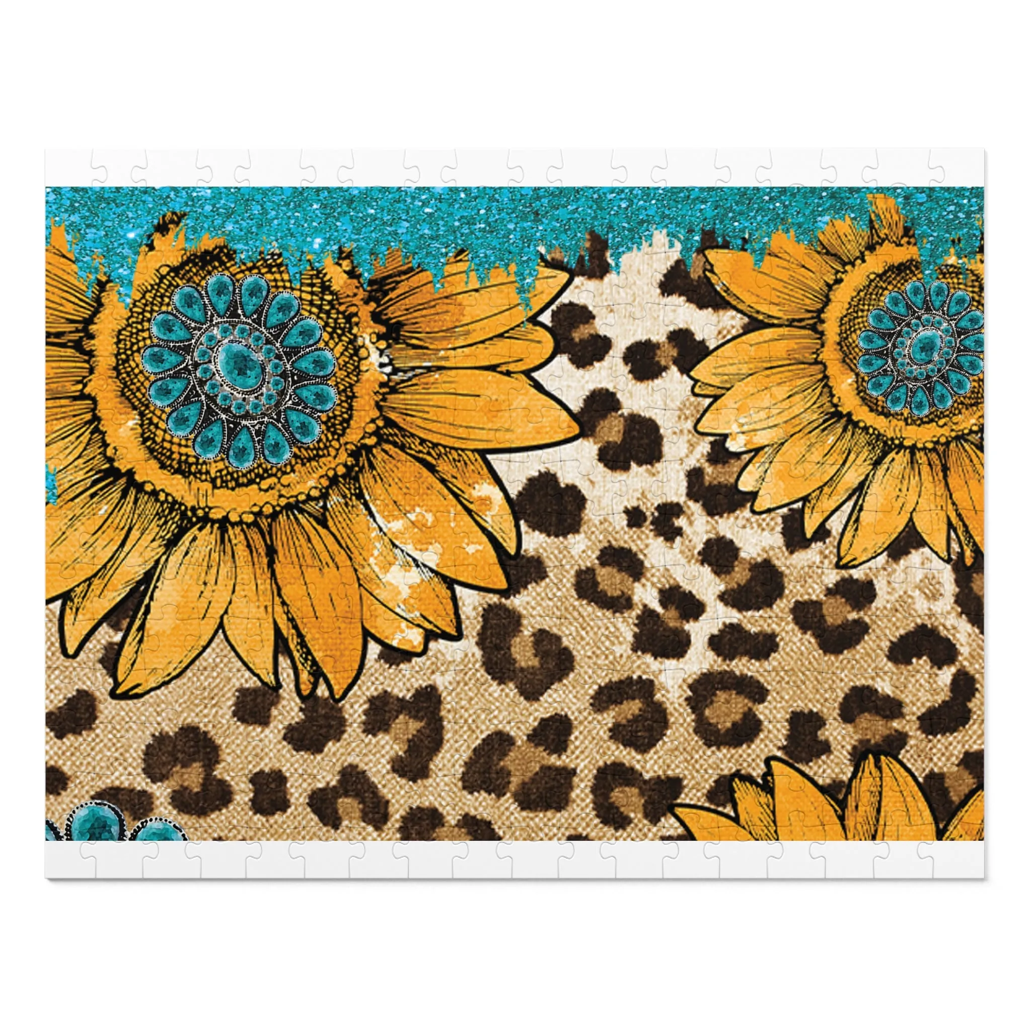 Puzzle, Western, Sunflowers, Personalised/Non-Personalised (30, 110, 252, 500,1000-Piece) awd-604