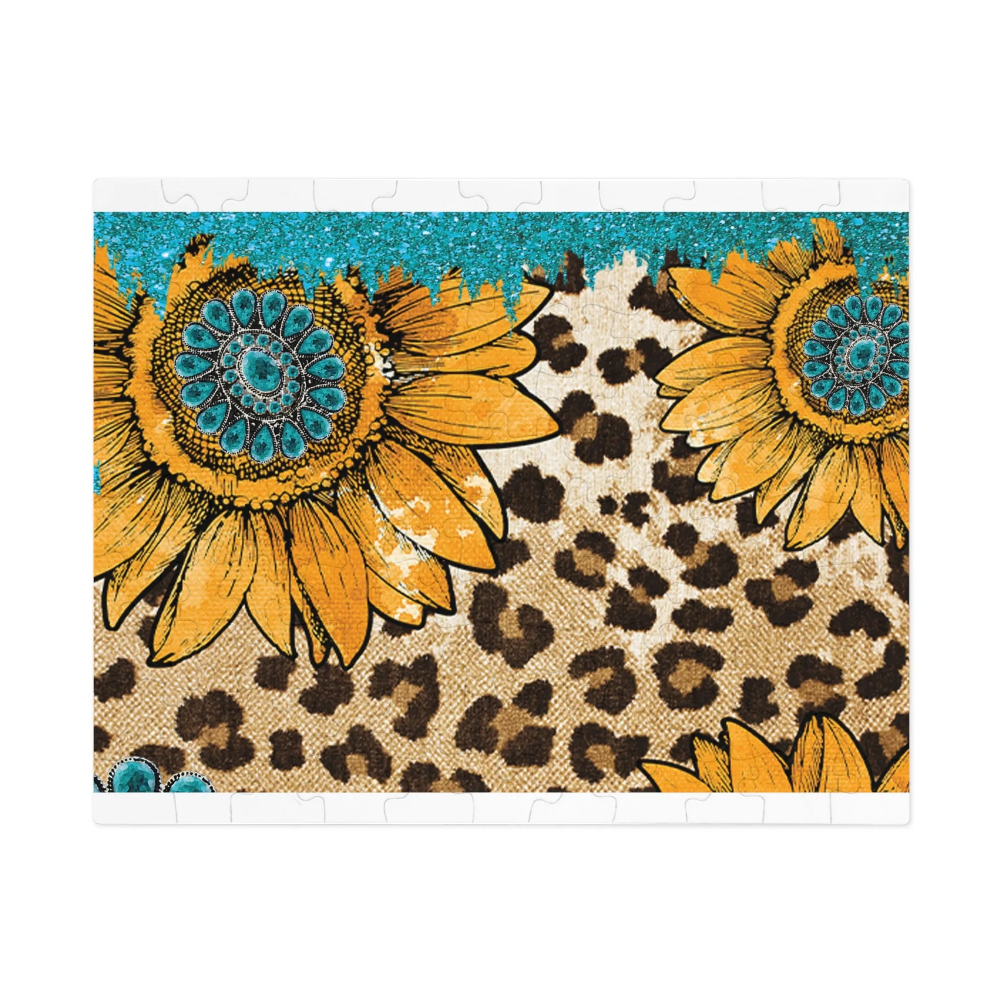 Puzzle, Western, Sunflowers, Personalised/Non-Personalised (30, 110, 252, 500,1000-Piece) awd-604