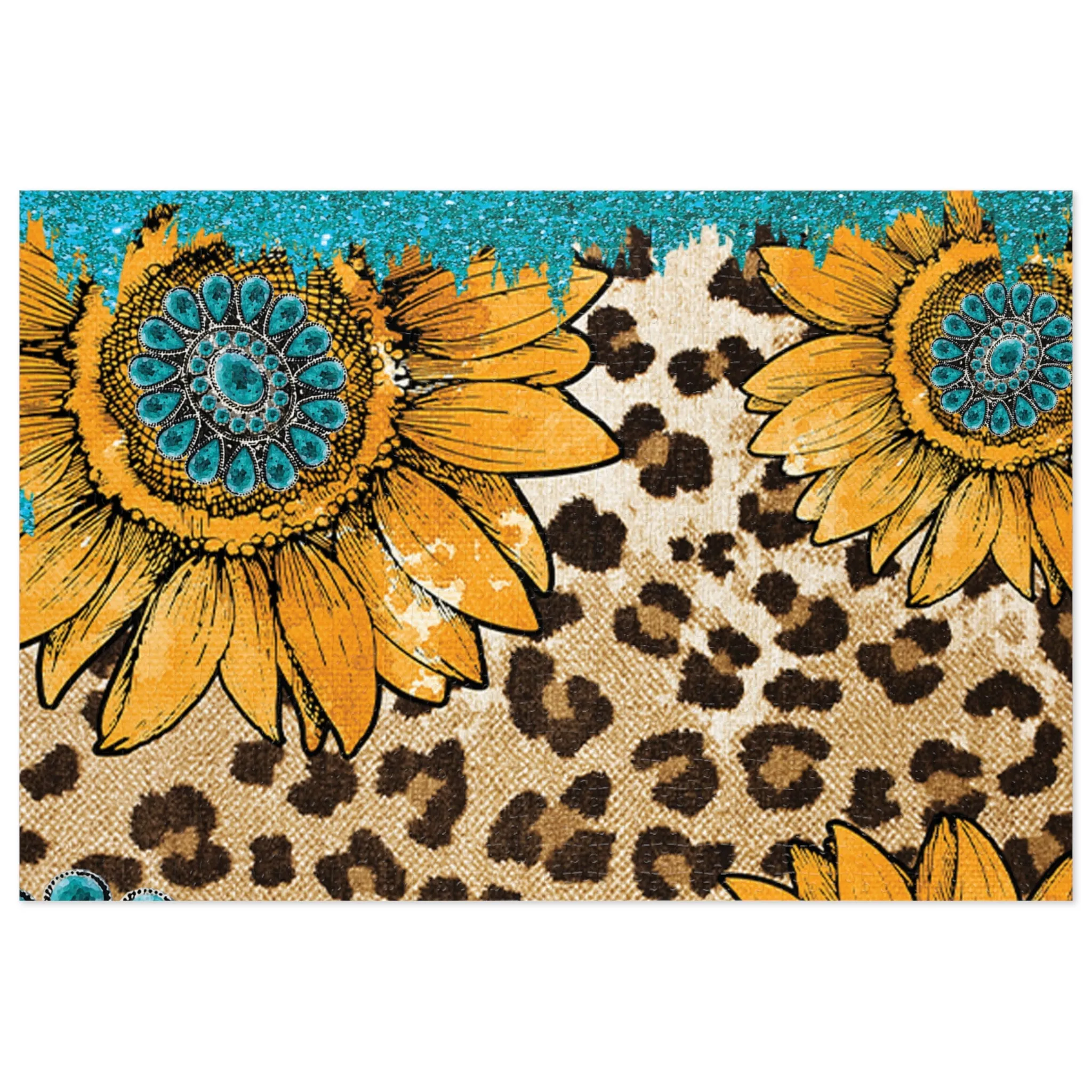 Puzzle, Western, Sunflowers, Personalised/Non-Personalised (30, 110, 252, 500,1000-Piece) awd-604