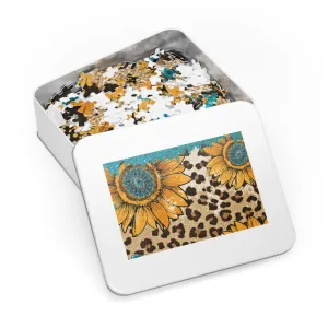 Puzzle, Western, Sunflowers, Personalised/Non-Personalised (30, 110, 252, 500,1000-Piece) awd-604