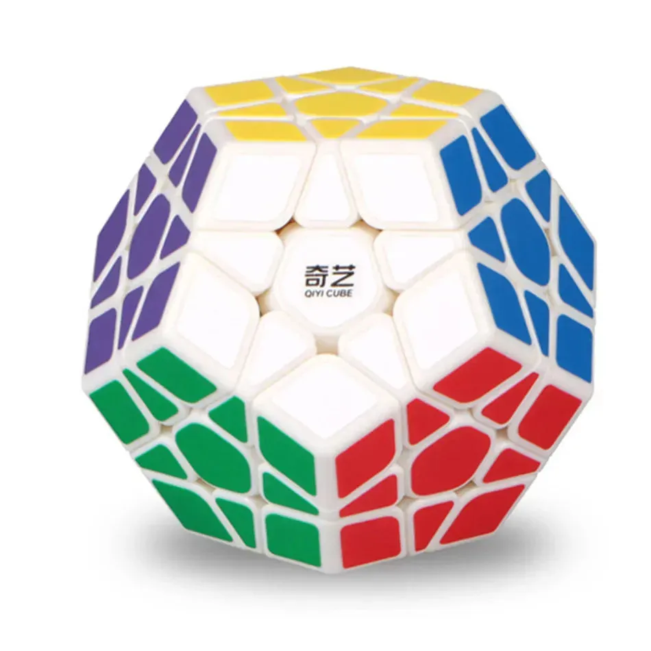 QIYI Speed Megaminx Magic Cube - Stickerless 12-Sided Puzzle Toy for Kids