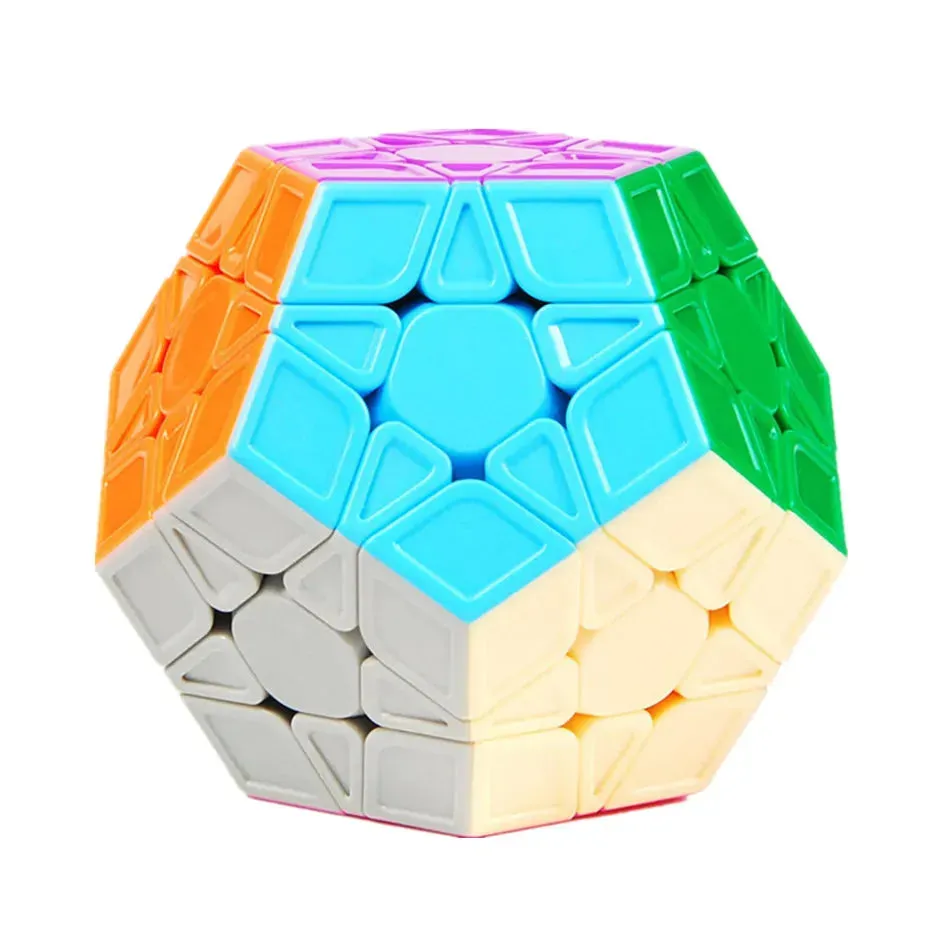 QIYI Speed Megaminx Magic Cube - Stickerless 12-Sided Puzzle Toy for Kids