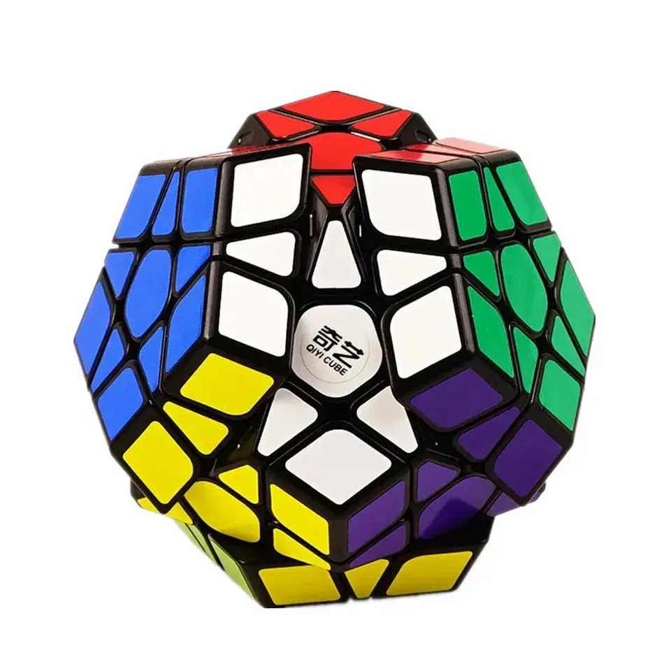 QIYI Stickerless Megaminx Magic Cube - 12-Sided Speed Puzzle Educational Toy for Kids