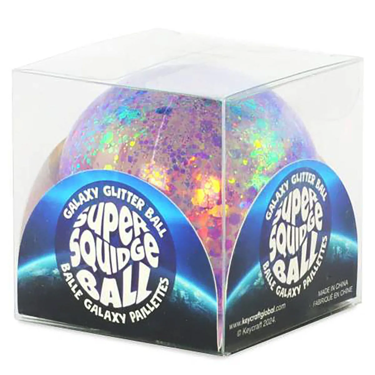 Super Squidge Ball: Galaxy Glitter Ball Fidget Toy