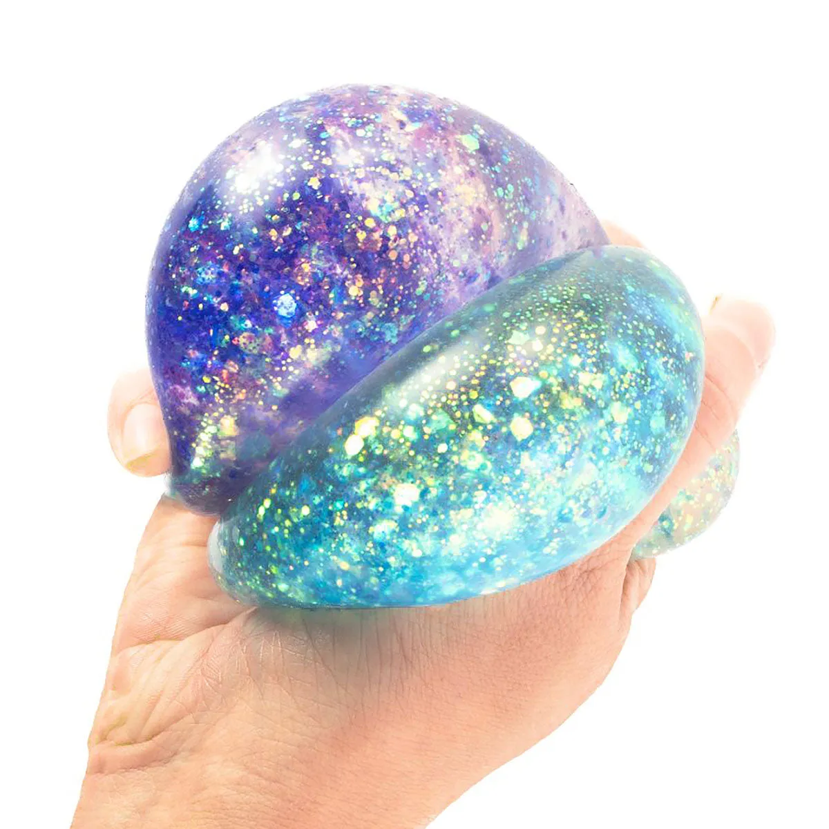 Super Squidge Ball: Galaxy Glitter Ball Fidget Toy