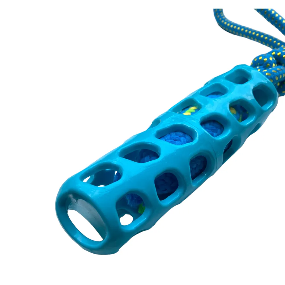 Talking Dog Club Tug and Pull Squeaky Rope Toy for Dogs (Blue)