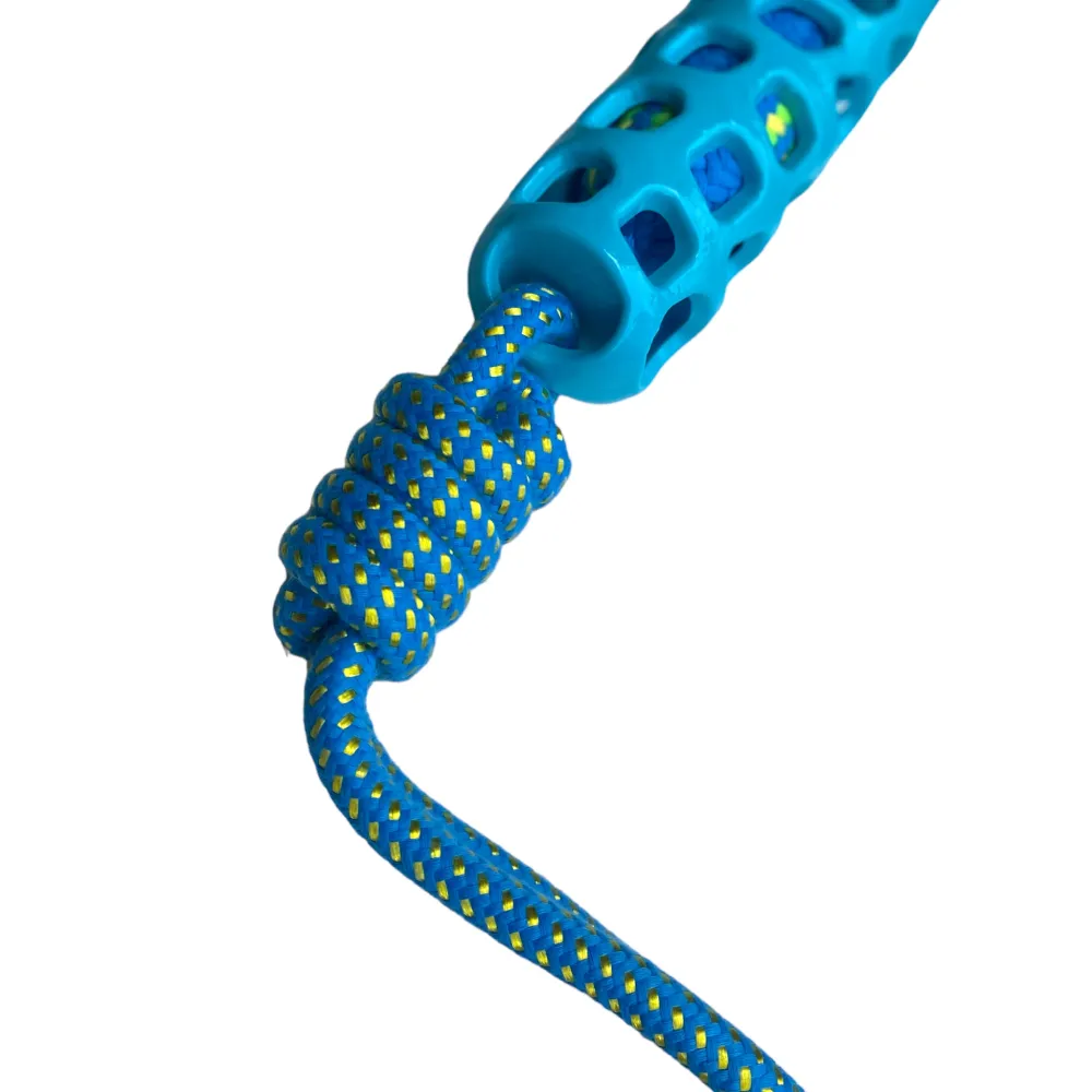 Talking Dog Club Tug and Pull Squeaky Rope Toy for Dogs (Blue)