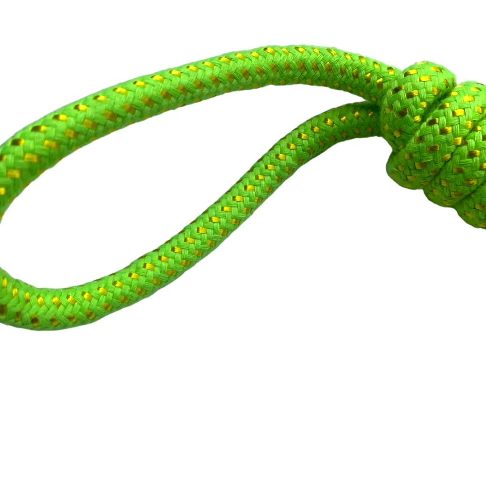 Talking Dog Club Tug and Pull Squeaky Rope Toy for Dogs (Green)